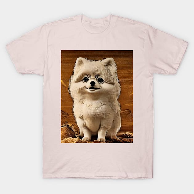 Cute pomeranian T-Shirt by meltubs76